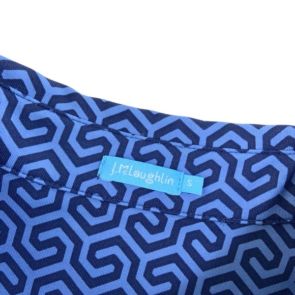 NWOT JMclaughlin Lawrence Geometric Sheath Dress in Blue - Picture 3 of 7